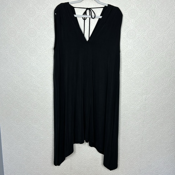 Anthropologie Eri + Ali Briella Cupro Midi Dress Tunic Slate Gray Lagenlook - Picture 3 of 9